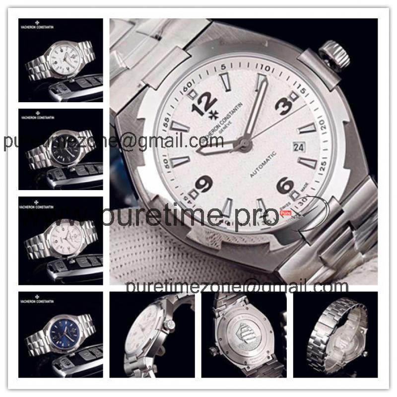 Replica Overseas Japan Miyota 8219 Automatic Movement Mens Watch White Dial Stainless Steel A E10