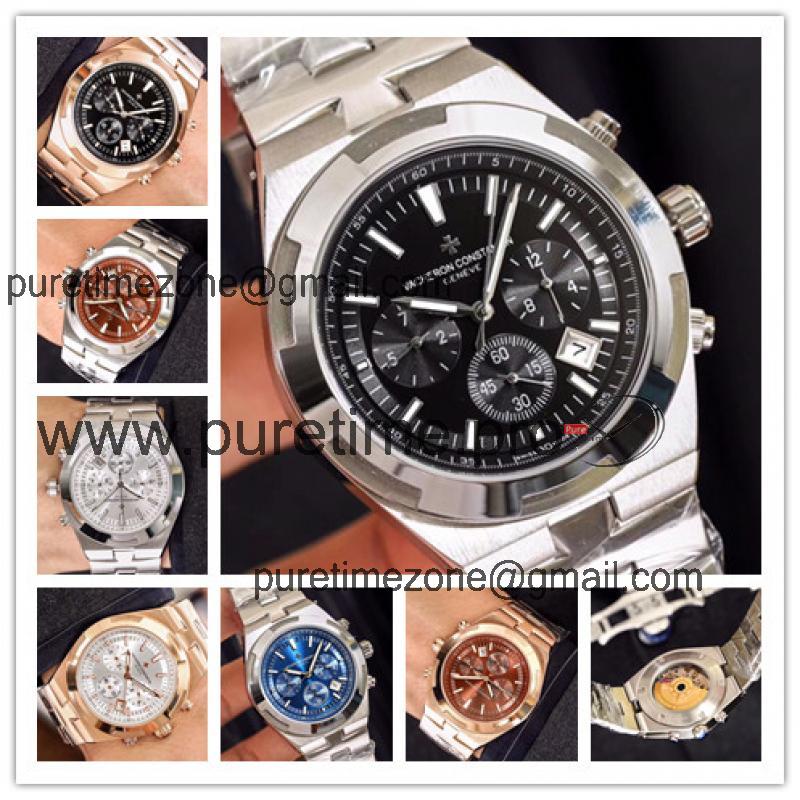 Replica Overseas A2813 Automatic Movement Mens Watch Black Dial Stainless Steel E12