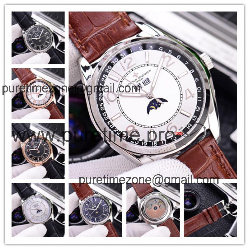 Replica Fiftysix A21j Automatic Movement Mens Watch White Dial Leather Strap A E21