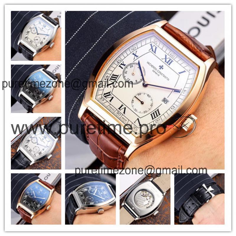 Replica Malte A21j Automatic Movement Mens Watch White Dial Leather Strap A E35