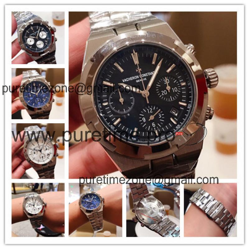 Replica Overseas A21j Automatic Movement Mens Watch Black Dial Stainless Steel B E41