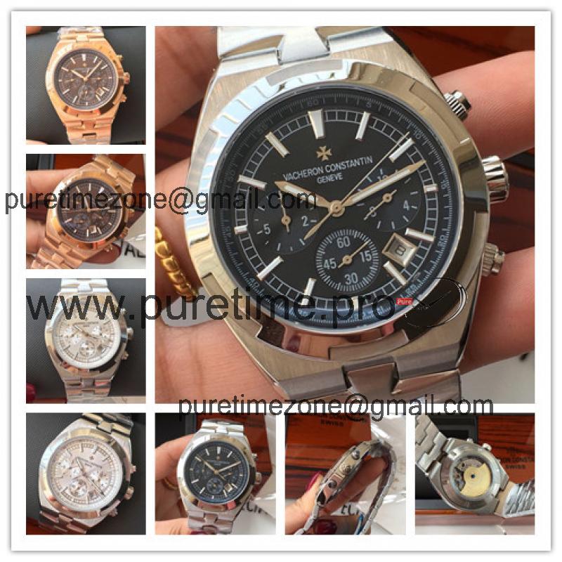 Replica Overseas A21j Automatic Movement Mens Watch Black Dial Stainless Steel E59