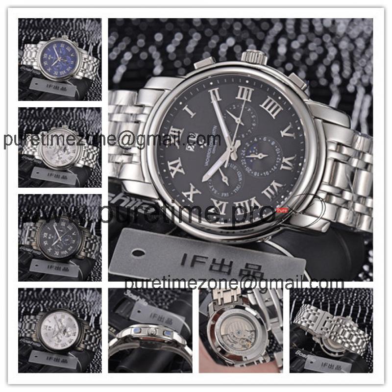 Replica Traditionnelle A21j Automatic Movement Mens Watch Black Dial Stainless Steel A E70