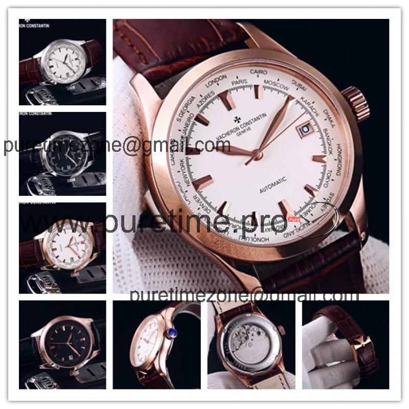 Replica Fiftysix Japan Miyota 8215 Automatic Movement Mens Watch White Dial Leather Strap E72