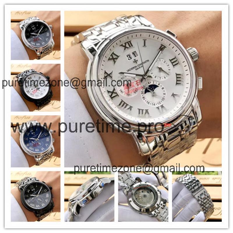 Replica Traditionnelle A21j Automatic Movement Mens White Dial Stainless Steel B E104