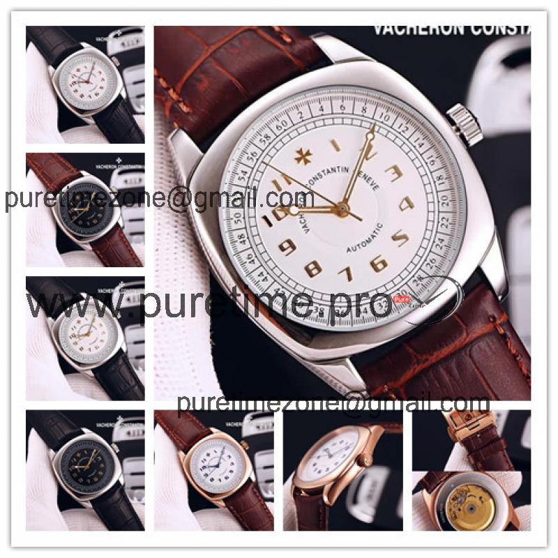 Replica Harmony A2824 Automatic Movement Mens Watch White Dial Leather Strap E110