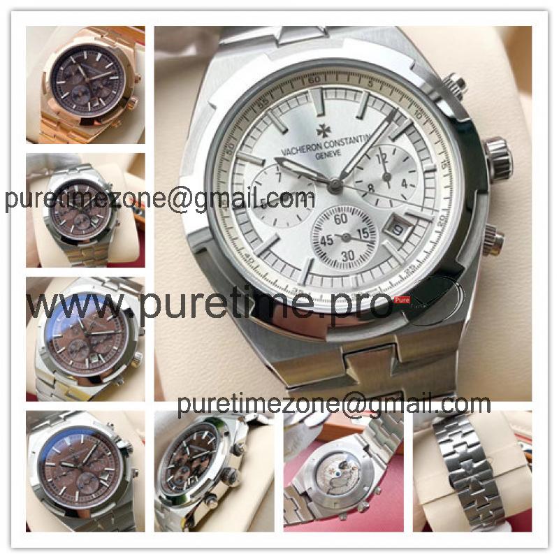 Replica Overseas A21j Automatic Movement Mens Watch Silver Dial Stainless Steel E138