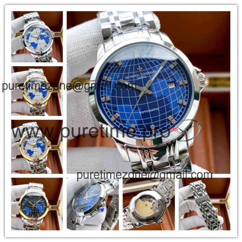 Replica Overseas A21j Automatic Movement Mens Watch Earth Dial Stainless Steel A E149