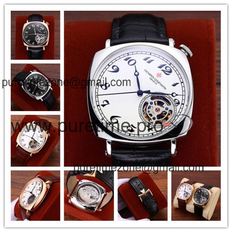 Replica Harmony A21j Automatic Movement Mens Watch White Tourbillon Dial Leather Strap E151