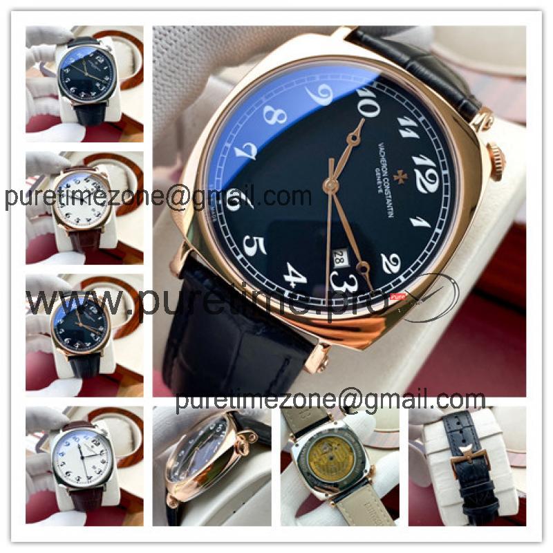 Replica Harmony A21j Automatic Movement Mens Watch Black Dial Leather Strap A E156