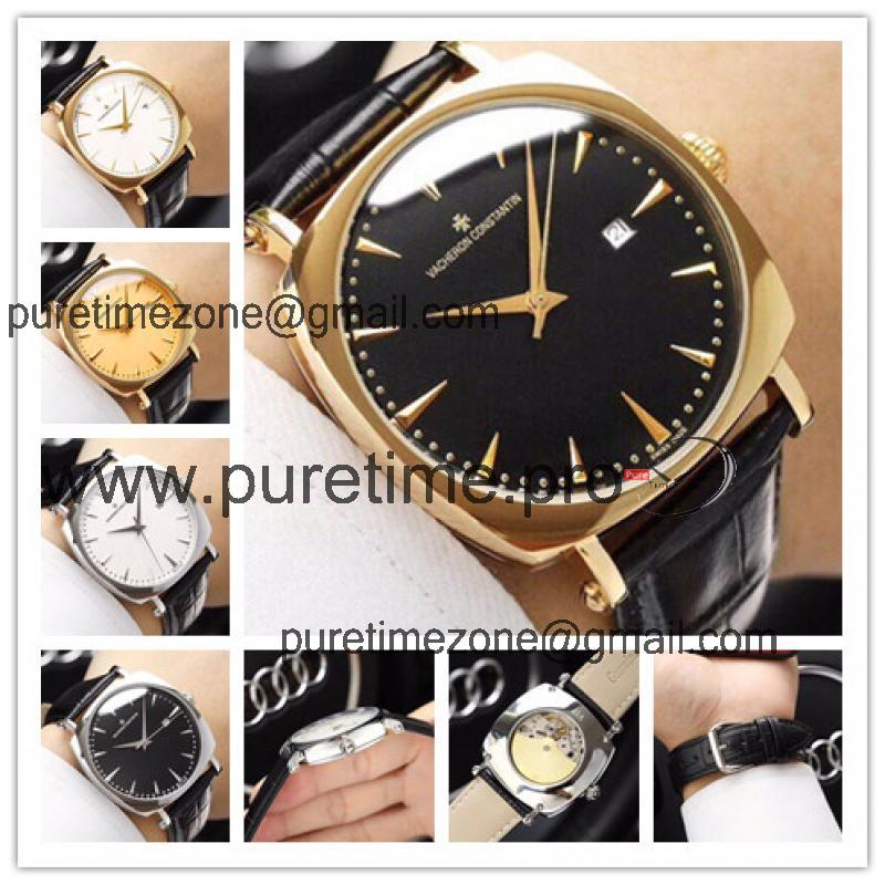 Harmony Japan Miyota 8215 Automatic Movement Mens Watch Black Dial Leather Strap A G06