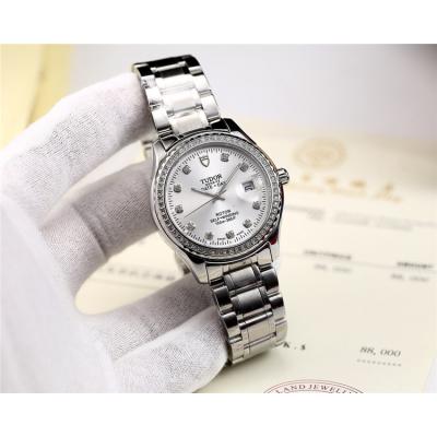 Replica Heritage Advisor Japan Miyota 8215 Automatic Movement Mens Watch Silver Dial Diamonds Case Stainless Steel E03