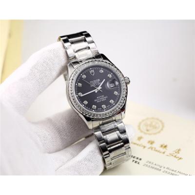 Replica Heritage Advisor Japan Miyota 8215 Automatic Movement Mens Watch Silver Dial Diamonds Case Stainless Steel E03