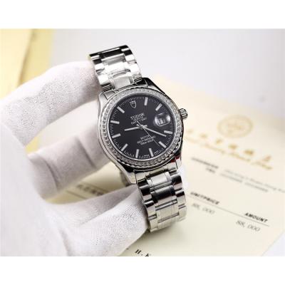 Replica Heritage Advisor Japan Miyota 8215 Automatic Movement Mens Watch Silver Dial Diamonds Case Stainless Steel E03