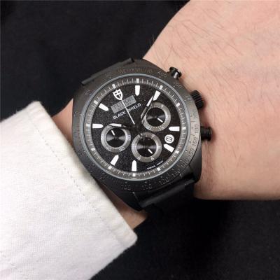 Replica Fastrider Japan VK Quartz Chronograph Movement Mens Watch Black Dial Rubber Strap E11