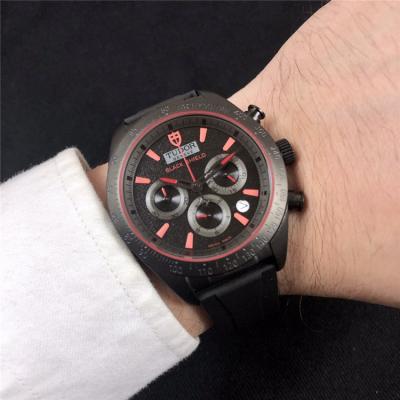 Replica Fastrider Japan VK Quartz Chronograph Movement Mens Watch Black Dial Rubber Strap E11