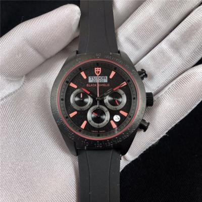 Replica Fastrider Japan VK Quartz Chronograph Movement Mens Watch Black Dial Rubber Strap E11