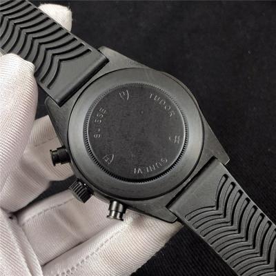 Replica Fastrider Japan VK Quartz Chronograph Movement Mens Watch Black Dial Rubber Strap E11