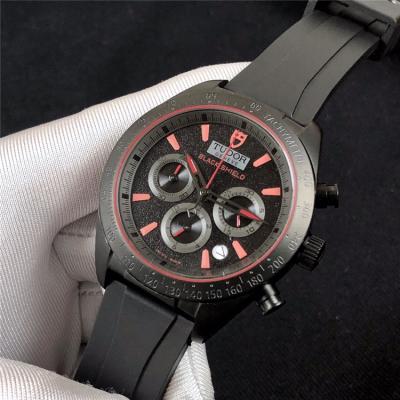 Replica Fastrider Japan VK Quartz Chronograph Movement Mens Watch Black Dial Rubber Strap E11