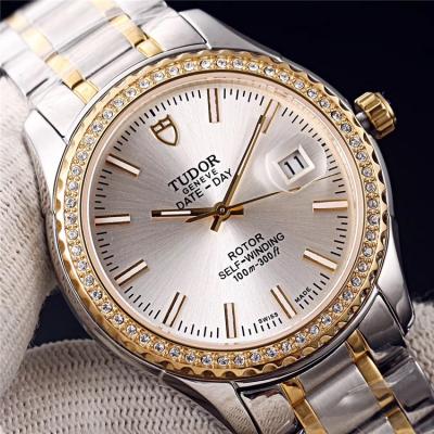 Replica Heritage Advisor Japan Miyota 8215 Automatic Movement Mens Watch Silver Dial Two Tone Yellow Gold A E15