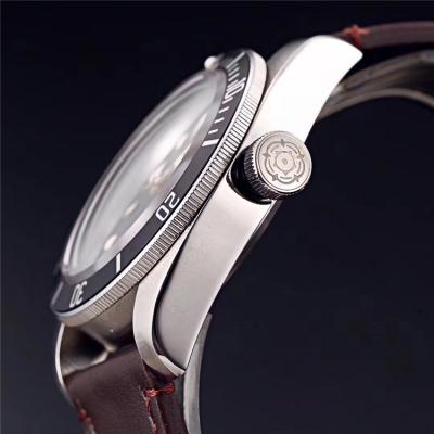 Replica Black Bye A21j Automatic Movement Mens Watch Black Dial Leather Strap B E16