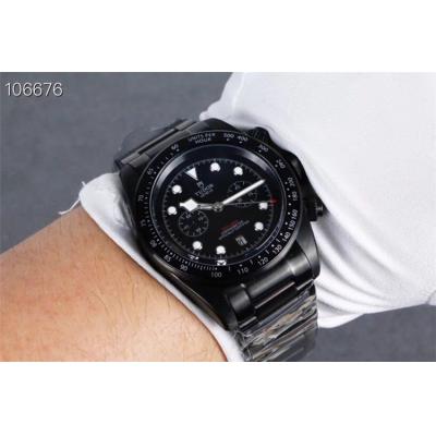 Replica Grantour A2813 Automatic Movement Mens Watch Black Dial PVD Steel A E25