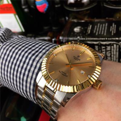 Replica Heritage Advisor A21j Automatic Movement Mens Watch Gold Dial Two Tone Yellow Gold E36