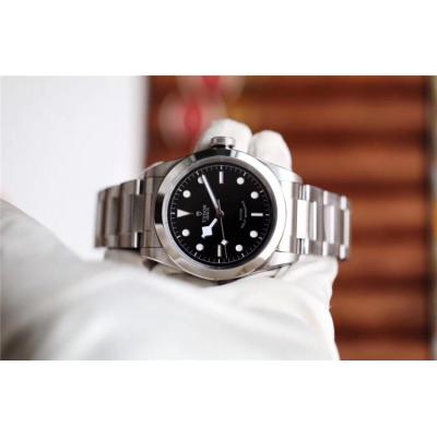 Replica Black Bye A2824 Automatic Movement Mens Watch Black Dial Stainless Steel E38