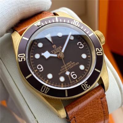 Replica Black Bye Japan Miyota 8215 Automatic Movement Mens Watch Blue Dial Leather Strap E40