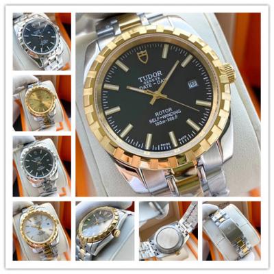 Replica Heritage Advisor Japan Miyota 8215 Automatic Mens Watch Black Dial Two Tone Yellow Gold A E41