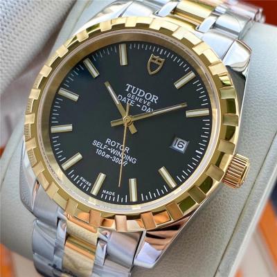 Replica Heritage Advisor Japan Miyota 8215 Automatic Mens Watch Black Dial Two Tone Yellow Gold A E41