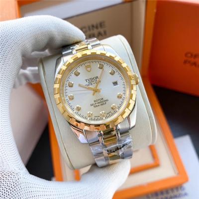 Replica Heritage Advisor Japan Miyota 8215 Automatic Mens Watch Silver Dial Two Tone Yellow Gold B E41