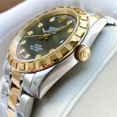 Replica Heritage Advisor Japan Miyota 8215 Automatic Mens Watch Silver Dial Two Tone Yellow Gold B E41