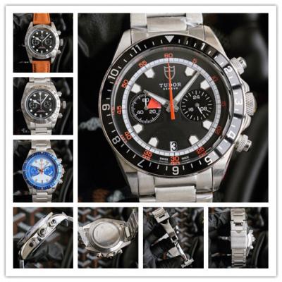 Replica Grantour Japan Quartz Chronograph Movement Mens Watch Black Dial Stainless Steel E49