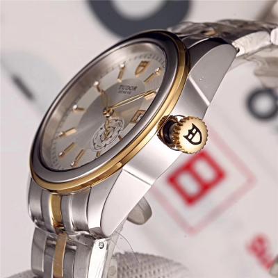 Replica Japan Miyota 8218 Automatic Mens Watch White Dial Two Tone Yellow Gold F02