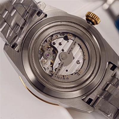 Replica Japan Miyota 8218 Automatic Mens Watch White Dial Two Tone Yellow Gold F02