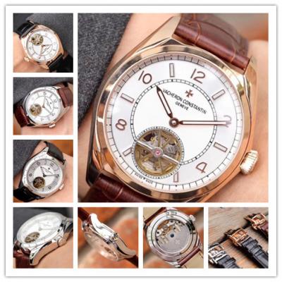 Replica Fiftysix A21j Automatic Movement Mens Watch White Tourbillon Dial Leather Strap E04