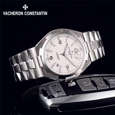 Replica Overseas Japan Miyota 8219 Automatic Movement Mens Watch White Dial Stainless Steel A E10