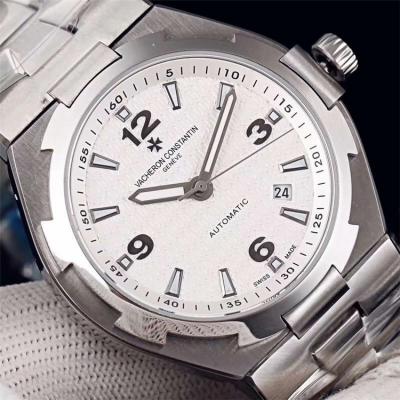 Replica Overseas Japan Miyota 8219 Automatic Movement Mens Watch White Dial Stainless Steel A E10