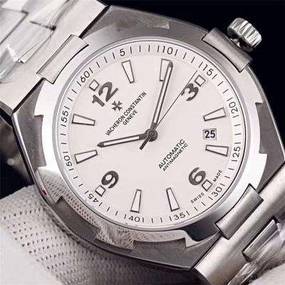 Replica Overseas Japan Miyota 8219 Automatic Movement Mens Watch White Dial Stainless Steel A E10