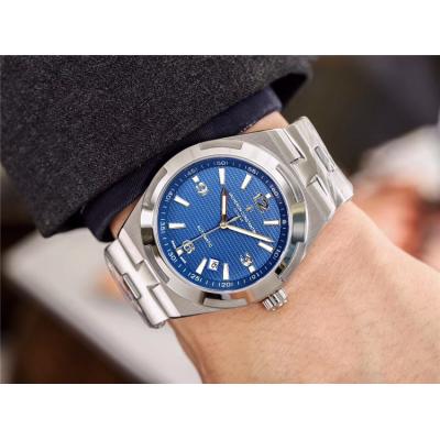 Replica Overseas A2813 Automatic Movement Mens Watch Blue Dial Stainless Steel E14