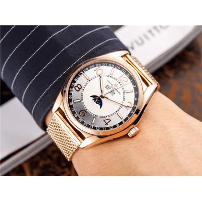 Replica Fiftysix A21j Automatic Movement Mens Watch Black Dial Rose Gold A E16