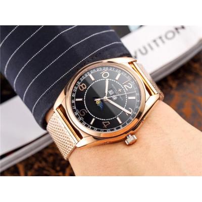 Replica Fiftysix A21j Automatic Movement Mens Watch Black Dial Rose Gold A E16