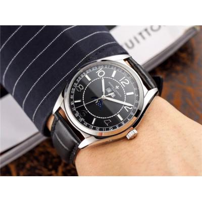 Replica Fiftysix A21j Automatic Movement Mens Watch Silver Dial Leather Strap B E16