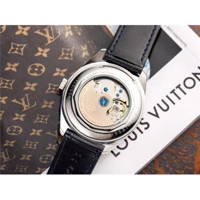 Replica Fiftysix A21j Automatic Movement Mens Watch Silver Dial Leather Strap B E16