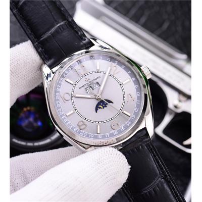 Replica Fiftysix A21j Automatic Movement Mens Watch White Dial Leather Strap A E21