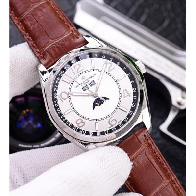 Replica Fiftysix A21j Automatic Movement Mens Watch White Dial Leather Strap A E21