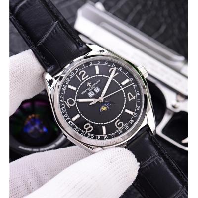 Replica Fiftysix A21j Automatic Movement Mens Watch White Dial Leather Strap A E21