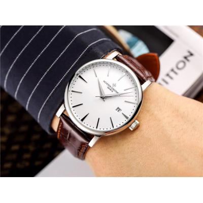 Replica Patrimony A21j Automatic Movement Mens Watch White Dial Leather Strap A E22