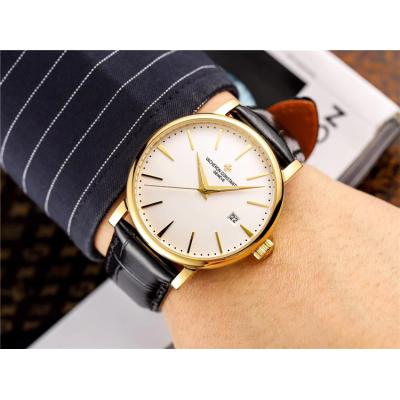 Replica Patrimony A21j Automatic Movement Mens Watch White Dial Leather Strap A E22